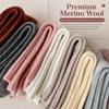 1 Pair Comfortable Thermal Crew Socks Solid Color Knitting Socks Fashion Wool Socks  Winter Autumn