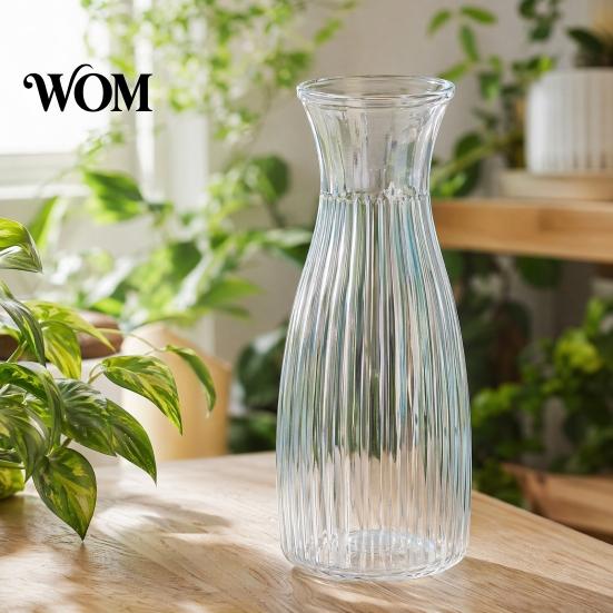 Trendy Flower Container Clear Bud Vase, Plastic Transparent Modern Smooth Finish Vase Table Centerpiece for Home Party Wedding Decor Elegant
