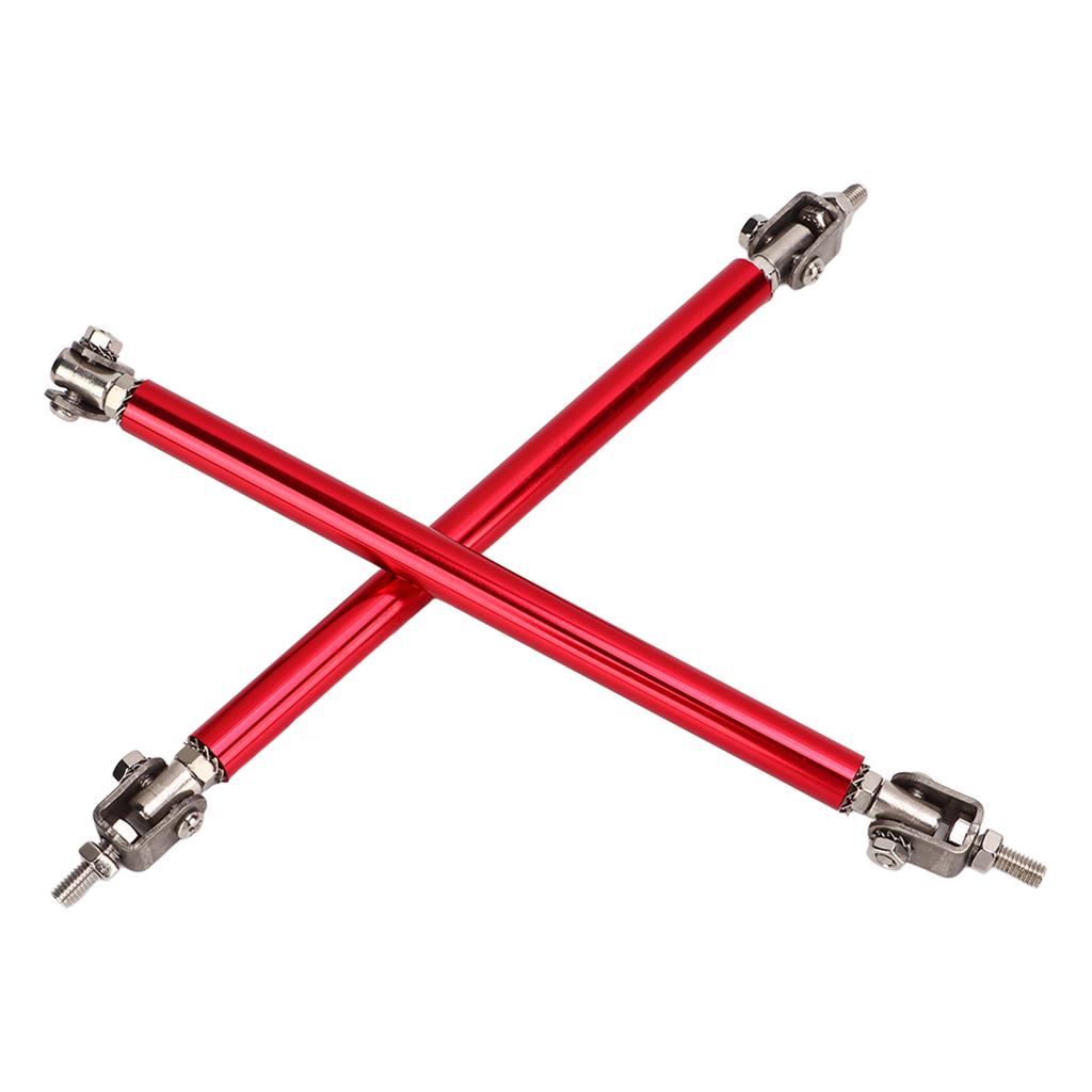 2 Pcs Bumper Lip Diffuser Rod 15cm Stretchable Stainless Steel Splitter Support Tie Pull Bar Red