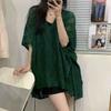 Hollow knitted sweater women's summer new design sense niche sexy perspective loose lazy wind beach sunscreen blouse