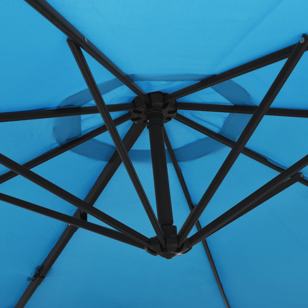 Vidaxl Wall-Mounted Garden Parasol, Blue, 290 Cm