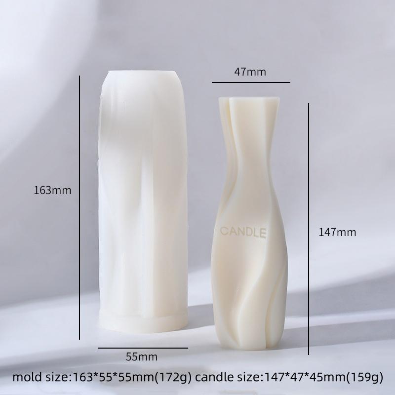 Nordic Perfume Bottle Candle Silicone Mold Classic Geometric Cylindrical Candle DIY Plaster Resin Soap Mold Home Decoration Gift