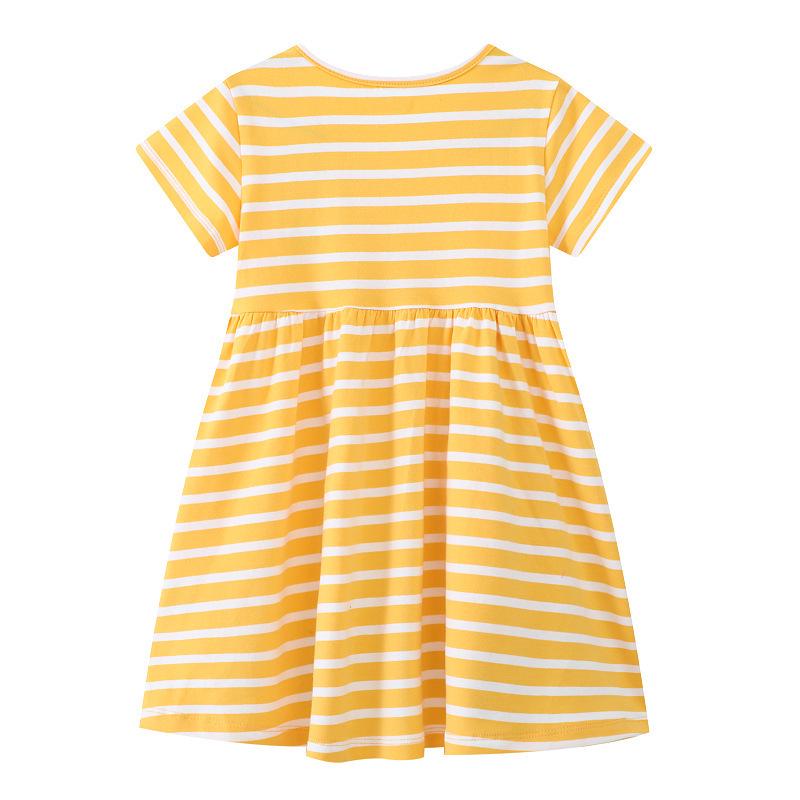 2025 Summer Knit Embroidered Girls' Dress - European & American Style