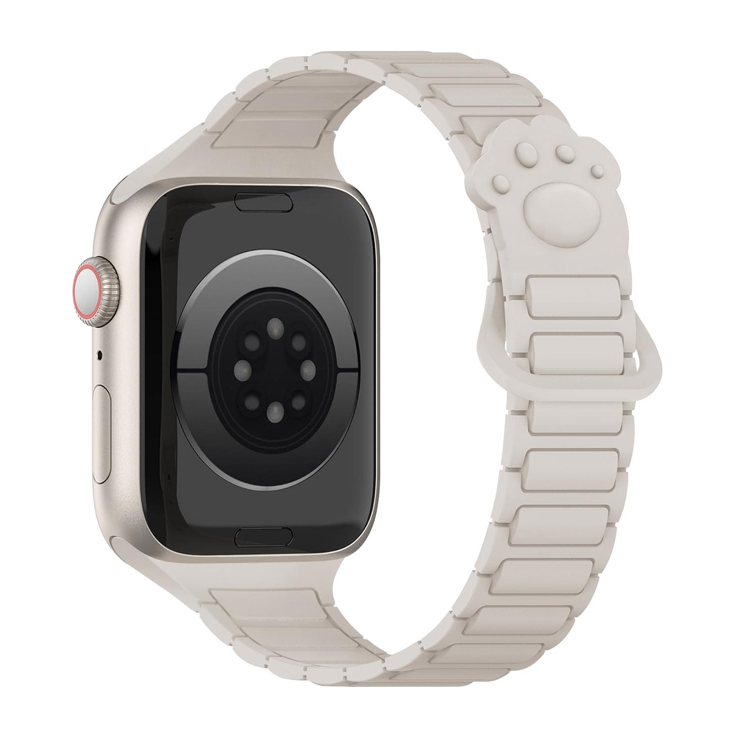 

Magnetic Silicone Strap for Apple watch Bands Ultra 3 40mm 44 41mm 45 49mm 42mm/46mm correa Paw Bracelet iWatch 11 10 SE 9 8 7 6 S11 10-46mm зірка