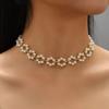 Fashion Imitation Pearl Rhinestone Necklace Stainless Steel Extra Long Drawstring Snake Tassel Metal Chain Women's Jewelry Gifts