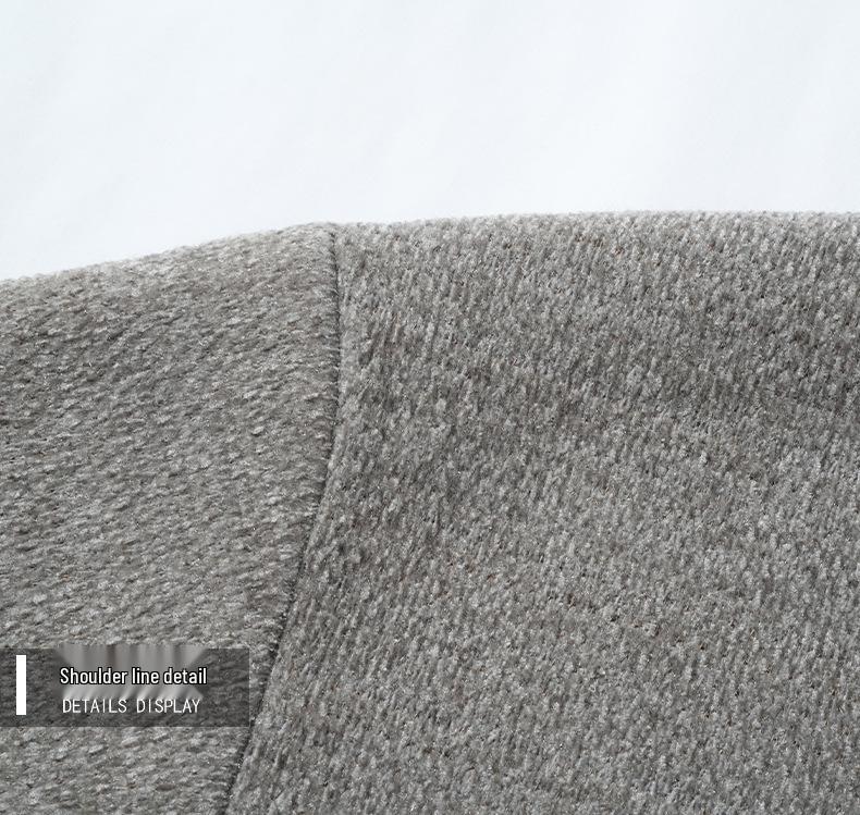 2025 Winter Men's High-End Fashion Knitted Sweater, Plus Velvet Thickened Long Sleeve Base Layer