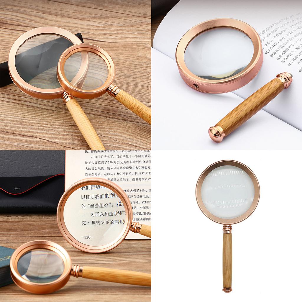 Lente d'ingrandimento portatile leggera con lente in vetro e telaio in alluminio, ideale per compiti precisi, visualizzazione dettagliata ed esame.