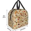 Vintage Pilz Isolierte Lunchtasche Frauen Mädchen Wiederverwendbare Lunchbox für Kinder Auslaufsichere Kühltasche für Schule Arbeit Reise Picknick
