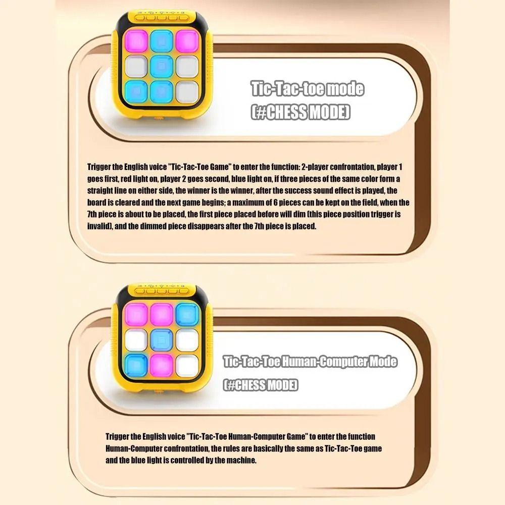 Memory Training TIC-TAC-TOE Game 6-in-1 Interactive Board Game Toys Handheld Bolt Game  Travel