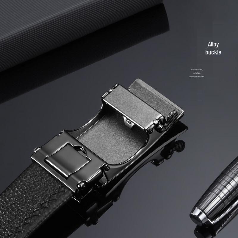 ZIPPO Men's Cowhide Leather Automatic Buckle Belt