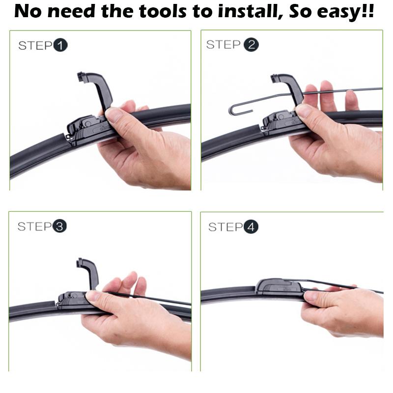 Front & Rear Wiper Blades Set Kit For Toyota 4Runner MK4 2002 - 2009 Windshield Windscreen Window 22"+20"+12"