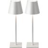 KDG 2 Pack Cordless Black Table Lamps, Rechargeable Portable LED Desk Lamps | 5000mAh Battery Operated 3 Color Stepless Dimming Up for Restaurant,