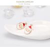 Women Santa  Christmas Ear Studs Cute Cartoon Earrings Jewelry Gifts for Ladies