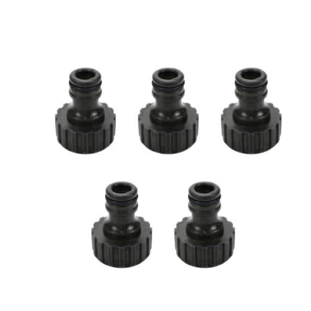 5pcs Hose Quick Connectors, 3/4  Inch Faucet Adapter for Garden Irrigation, Threaded Water Tap Connector