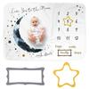 Rajjo Moon Photo Sleeping Art Photography Cloth Baby Background Sheet Thin Memorial Newborn Gift Baby Blanket (Moon)