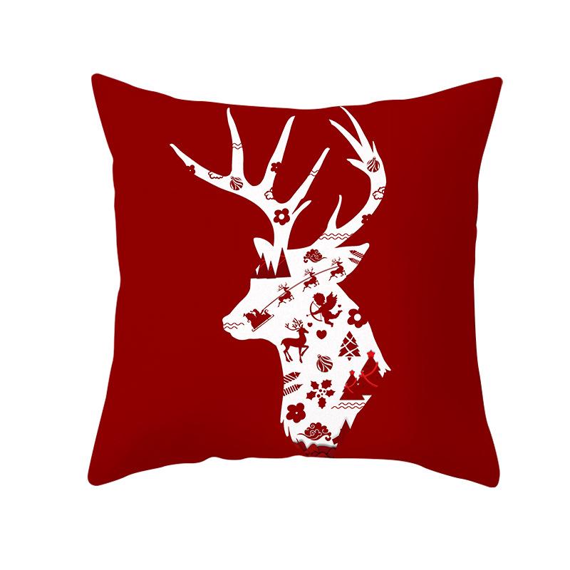 Red Series Christmas Pillow Covers for Home Use, Peach Skin Pillow Covers, Sofa Cushion Covers