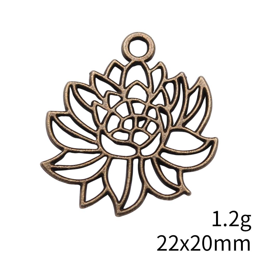 Back To School Bag Charms Rose Lotus Charms Pendant Women's Bags Bracelet Pendant
