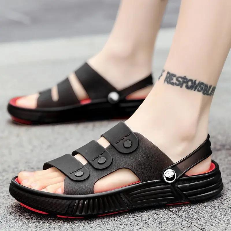 Fashion Sabot Outdoor Slides Plastic High Quality Fashion Y2k Men's Shoe Mascullino Rubber 2025 Style Casual Trend Fun Pvc Male Slipper