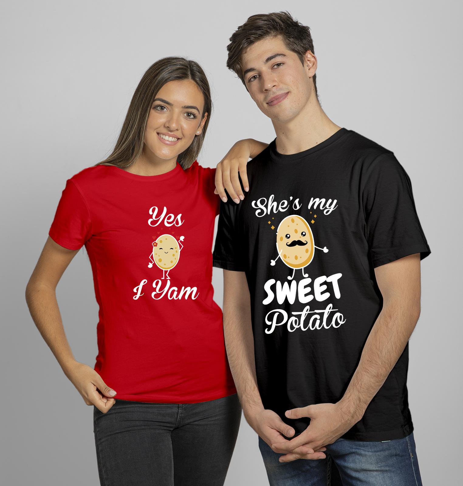 Shes My Sweet Potato I Yam Couples Matching T Shirt Husband Wife Funny Tee Top S