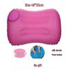 Inflatable Travel Pillow: Portable, Press-and-Fold Design for Camping, Lumbar Support, and Comfort.