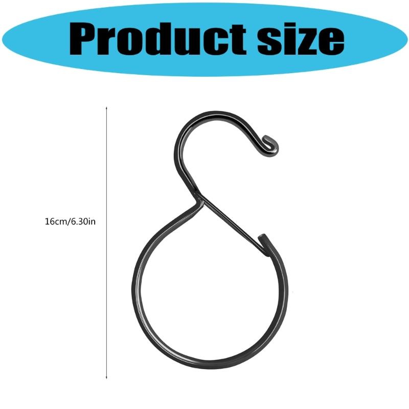 Spring Loaded S Shape Hook Easy Mounting Easy Installation Sturdy Iron Storage Solution