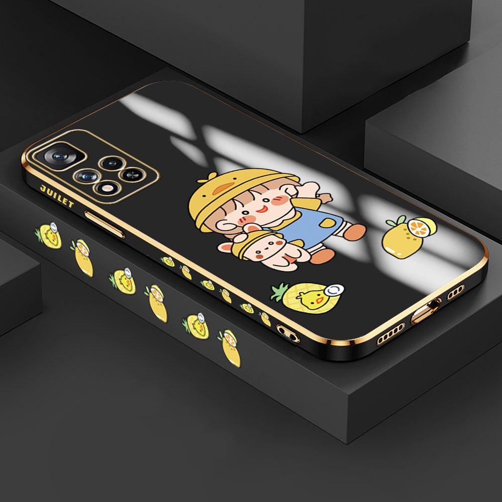 For Redmi Note 13 Pro 12 Pro 12S 11 Pro 11S 10S OPPO A38 A77s A96 Realme C33 C65 OnePlus Lovely Girl Pattern Full Lens Protect Shockproof Casing