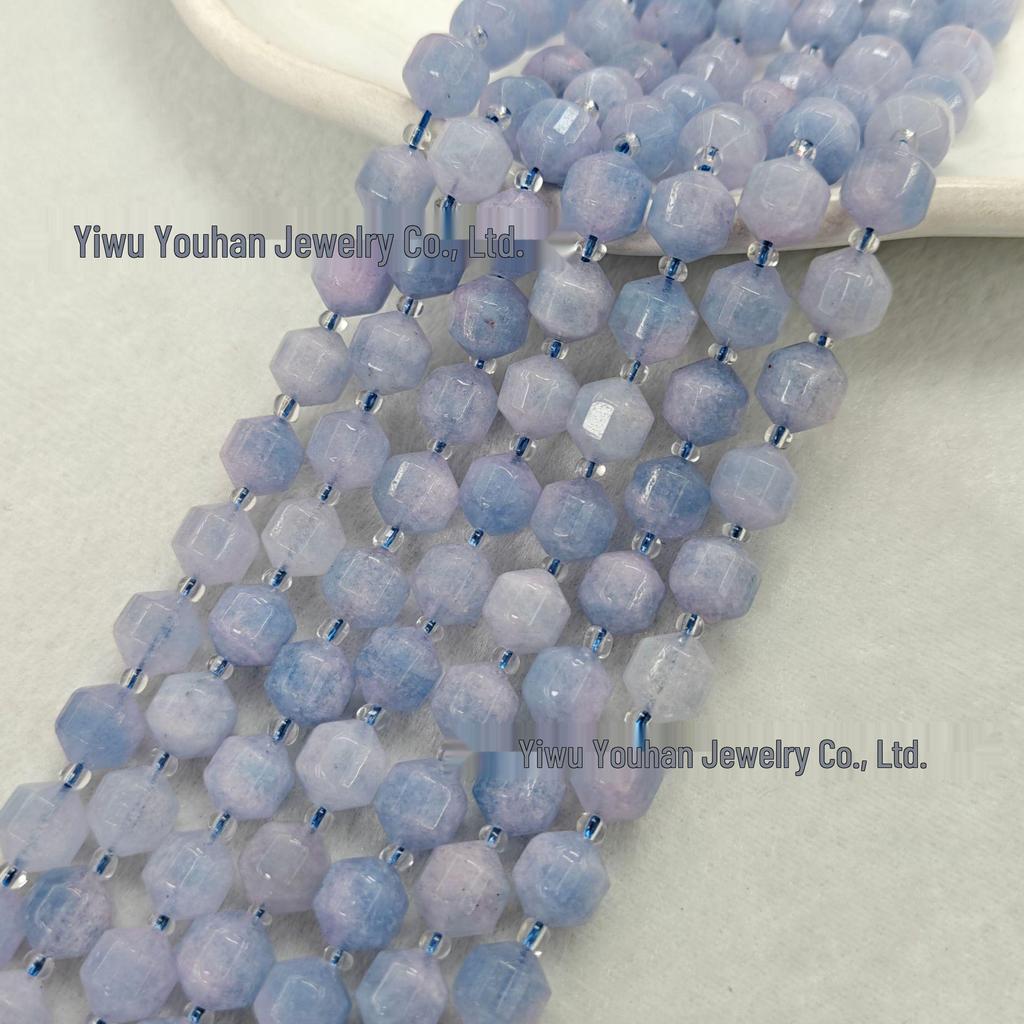 Lulutong Facettierte Natürliche Tigerauge-Achatperlen Armband Halskette