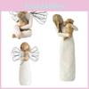 Tree Willow Angels Figurine Embrace Pet Ornament Sculptures Statue Resin Gift
