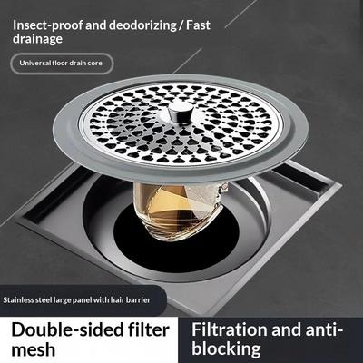 Stainless Steel Universal Floor Drain Strainer With Anti Odor Proof Fast Drainage And Hair Catcher Perfect For Bathroom