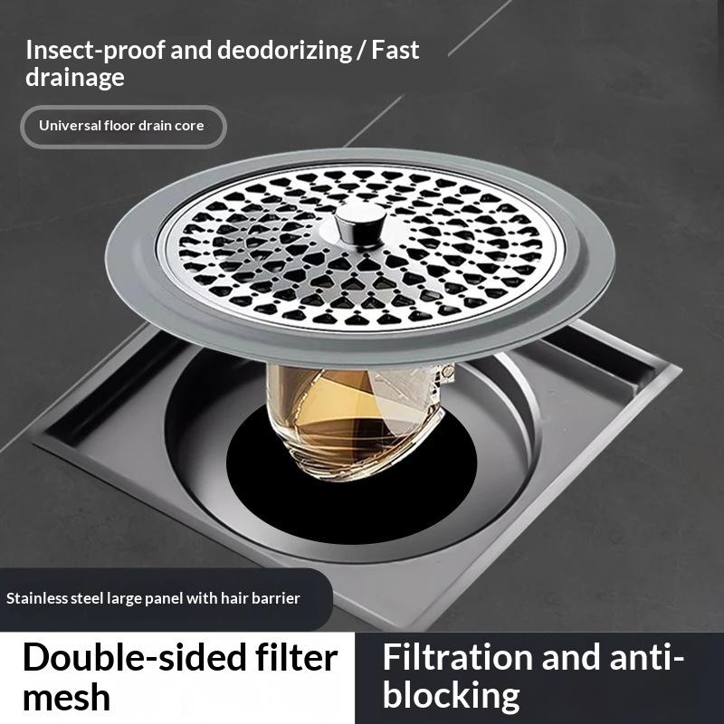 Stainless Steel Universal Floor Drain Strainer With Anti Odor Proof Fast Drainage And Hair Catcher Perfect For Bathroom