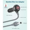 Starlink Mini Power Cable 10FT 12V Car Adapter for Starlink Mini | With Switch & Digital Voltage Display, Starlink Mini Cable Cigarette Lighter