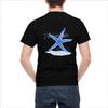 Blue Starfish Wave Graphic Print Men's Casual Cotton T-Shirt Daily Tee
