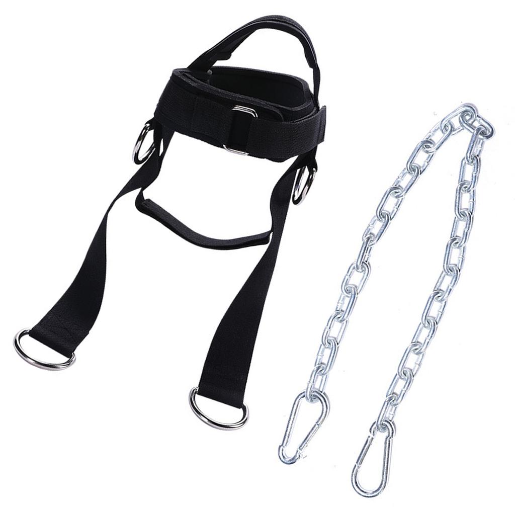 Adjustable Head Harness Neck Trainer Head Training Belt Sports Neck Training Exerciser for Weightlifting Bodybuilding