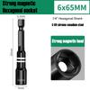 6-14mm Strong Magnetic Socket 6.3mm 1/4" Shank Hexagon Screwdriver Bit Hand Electronic Drill C-RV Nut Key Rotary Tool Accessories