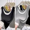 Modal Two-Piece Loose Camisole Vest for Women - Plus Size, Slimming, Versatile Sleeveless Top.
