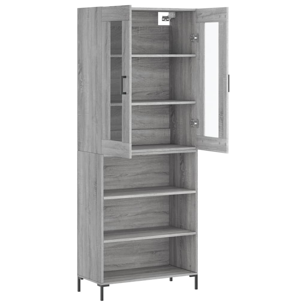 Highboard Gray Sonoma 69.5 x 34 x 180 cm Particleboard