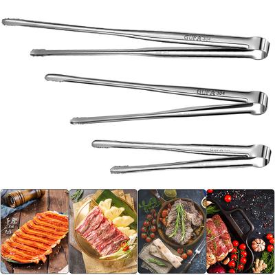 Lebensmittelzange Edelstahl Küchenpinzette Kochpinzette Kochutensilien für Salat Fisch Steak Barbecue Buffet