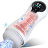 Male Masturbator Penis Pump 4 Sucking 9 Vibration Modes LED Display Pocket Pussy Adult Sex Toy