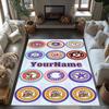Digital Circus Personalized Text Area Rug Suitable for Living Rooms Dormitory Balcony Hallway Antislip Carpet Office Home Decor Gift for Festivals