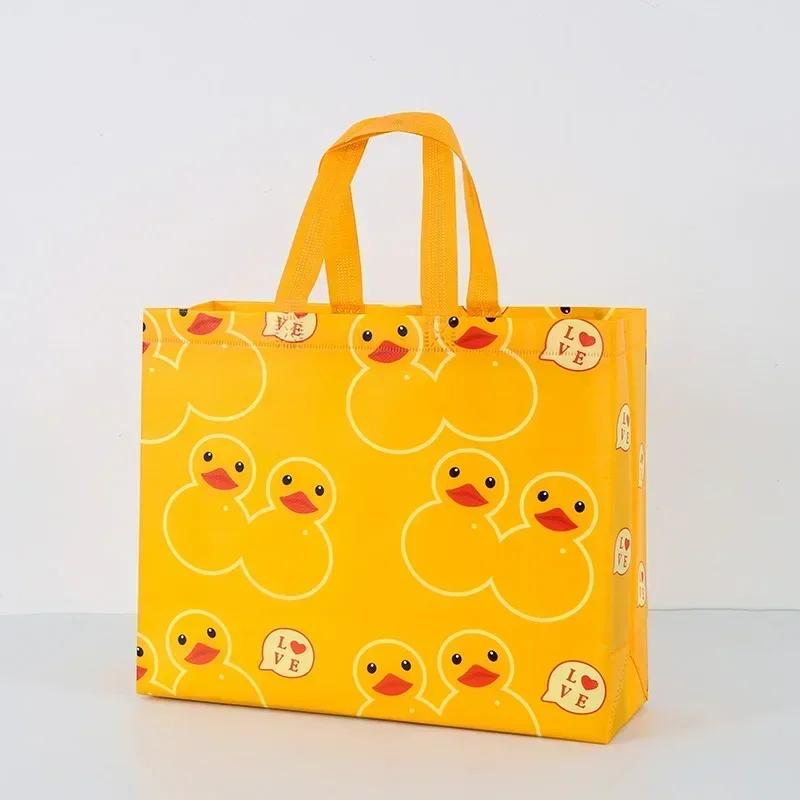 10pcs Coated Non-woven Fabric Bag Clothing Nonwovens Pack Handbag Environmentally Friendly Gift Shopping Packaging Pouch