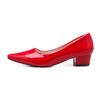 Fashion Low Heels Elegant Women's Pumps Shoes Casual Candy Yellow Blue Red Nude Short Heeled Office Wedding Dress Shoes Ladies