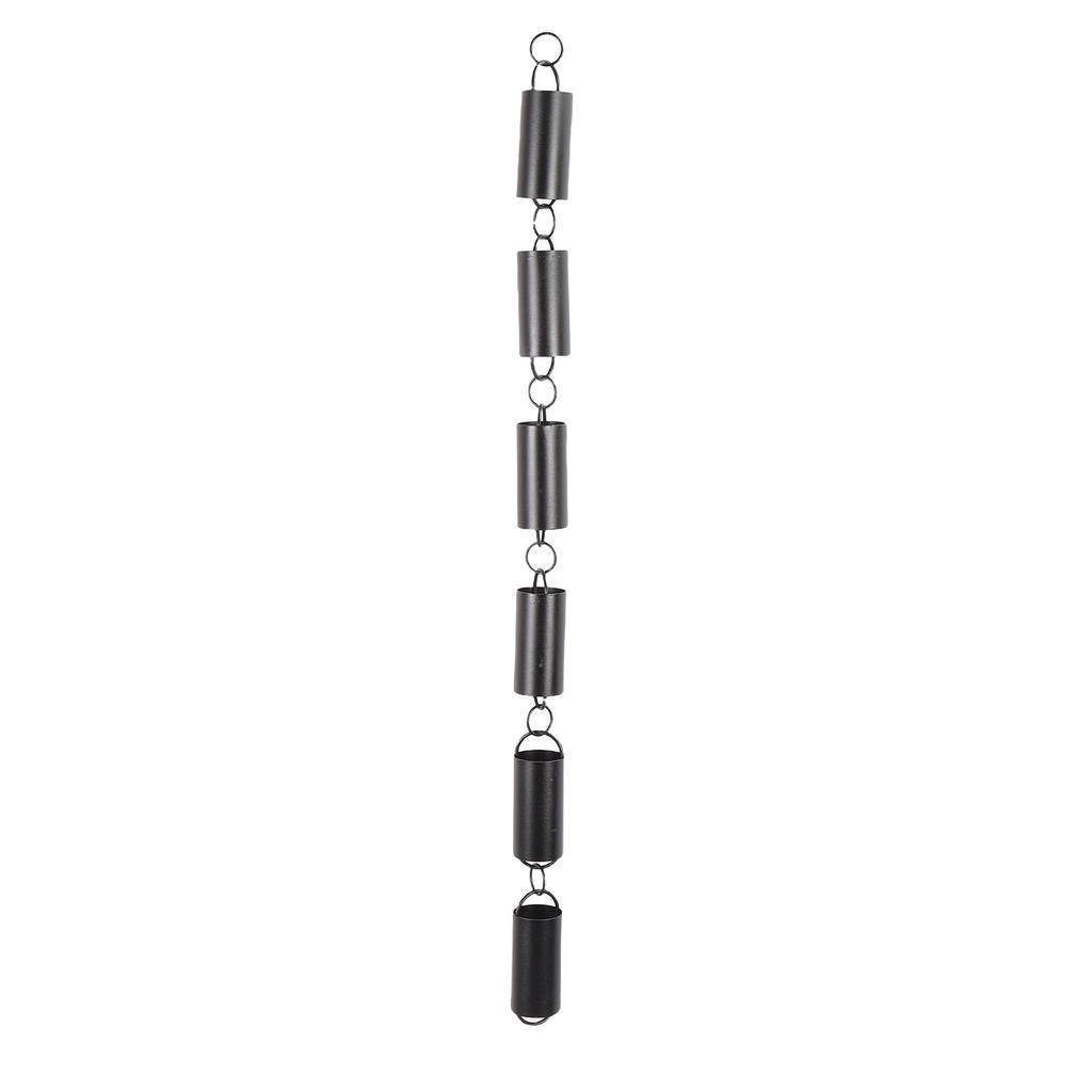 Rain Chain, Rainwater Catcher & Diverter, 1m/3.28ft Aluminum Cylinder Decorative Rain Catcher Chain for Outside Garden Yard, To Replace Roof Gutter D