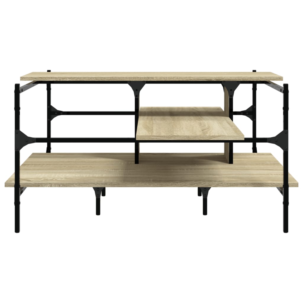  Coffee Table, Sonoma Oak 100x100x48.5 Cm, Wood-based