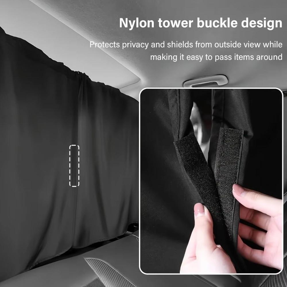 4pcs Black Car Privacy Curtain Set Detachable Privacy Travel Nap Car Window Sunshade Cover Night Car Camping Simple Curtain