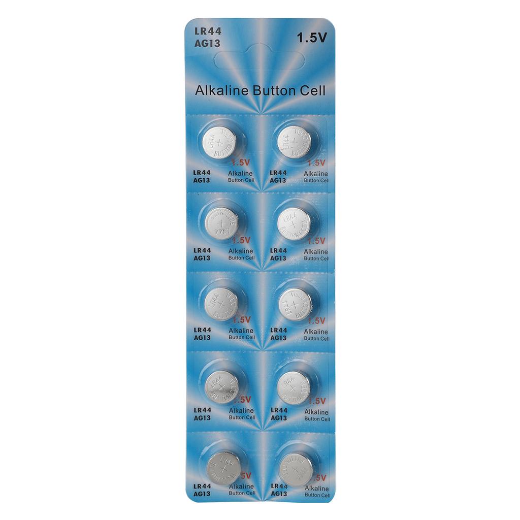 10PCS LR44 AG13 1.5V Button Coin Cell Batteries A76 357 357A LR1154 SR1154 SR44 For Toys Watches Games