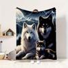 Wolf Familienmuster Weich Bequem Warm Mehrzweck Vier Jahreszeiten Bettwäsche Büro Outdoor Camping Reise Geschenk Decke