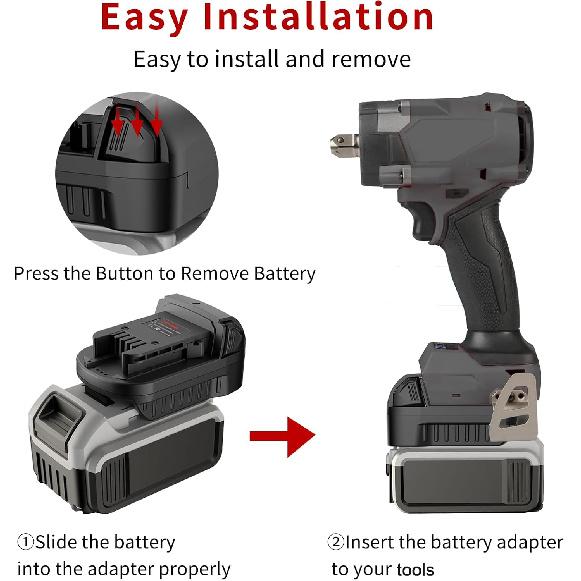Adapter for DeWalt to Milwaukee Battery, Adapter for DeWalt 20V Lithium Batte ry Convert to for Milwaukee 18V M18 Battery for Mil-Waukee M18 Cordless