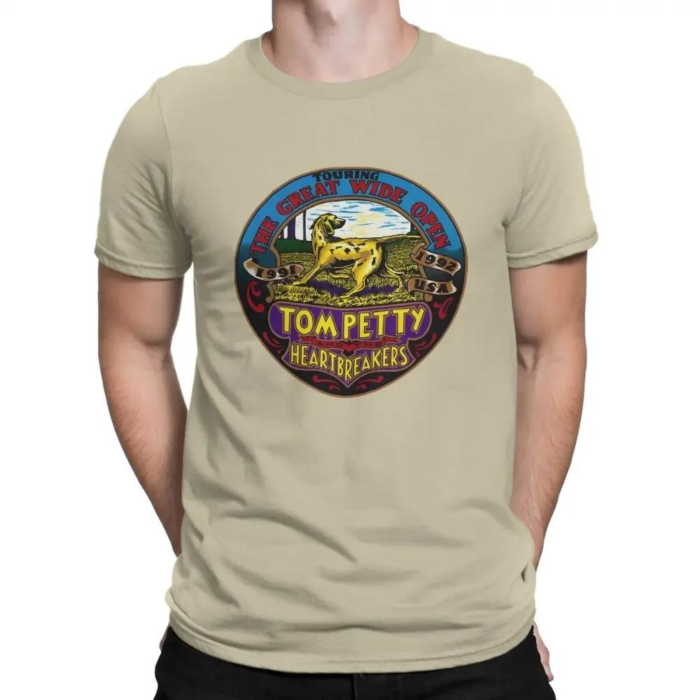 Petty Singer Tee Shirt Round Neck The Heartbreaks Band Tom Informal Short Sleeve Clothing Pop Rock Men's Funny T-Shirts