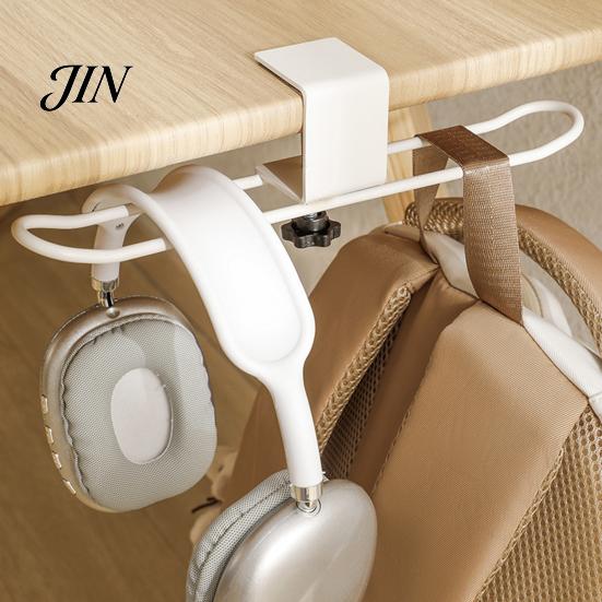 Table Edge Storage Hook Clamp-On Hook, Adjustable No Punch Durable Carbon Steel Desktop Easy Install Desk Rack Organizer, Space Saving for Bags
