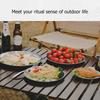 Stainless Steel Plates Camping Plates Reusable Dinner Plates Portable Metal Dinner Dishes Great for Picnic Outdoor Camping BBQ